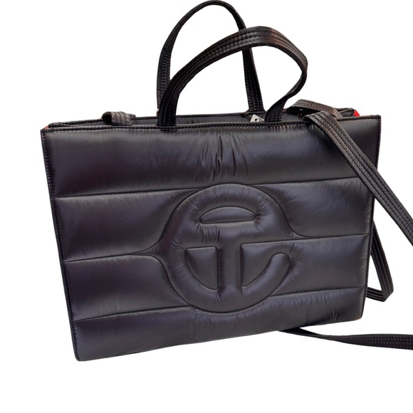 🔥NEW TELFAR‎ Medium Puffer Shopper Tote - Black SOLD OUT! With dust bag - Picture 2 of 8